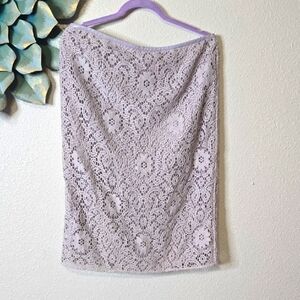 Elegant Lace Women Skirt in Lilac